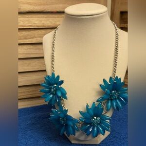 Ashley Stewart Blue Floral Necklace